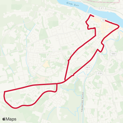 Bus Éireann Clock Tower - Ballybeg map