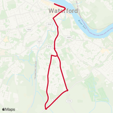 Bus Éireann Clock Tower - Meagher's Quay map