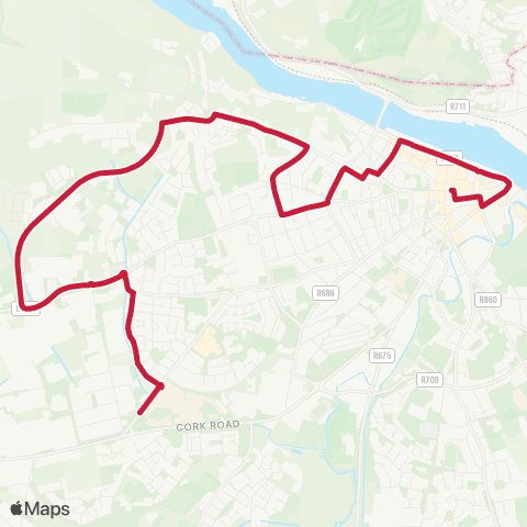 Bus Éireann Peter Street - Brownes Road map