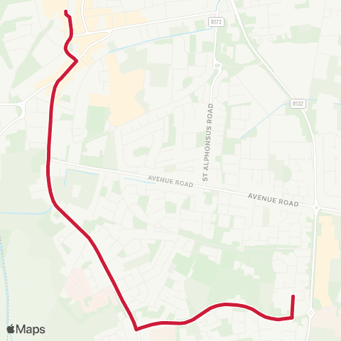 Bus Éireann Long Walk - Muirhevnamuir map