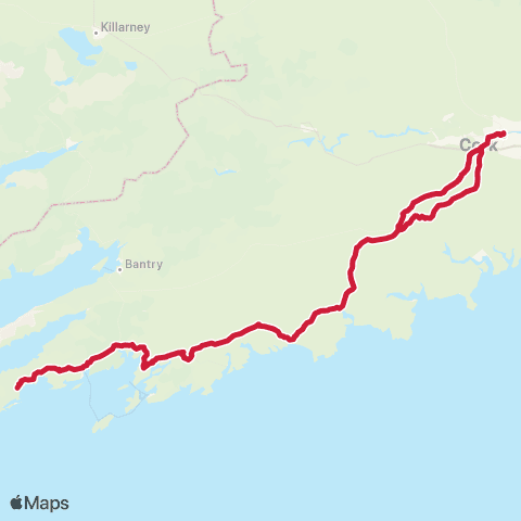 Bus Éireann Cork - Skibereen - Goleen map