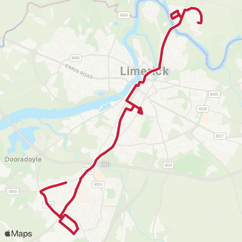 Bus Éireann Westbury - Regional Hospital map