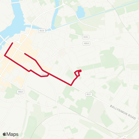 Bus Éireann Lynwood Pk - City Centre - St Marys Pk map