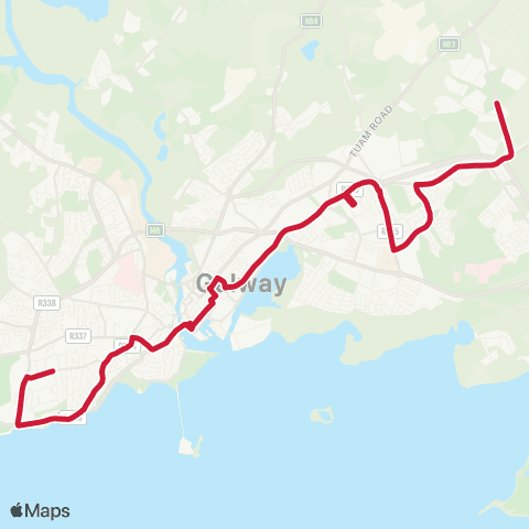 Bus Éireann Parkmore Road - Doctor Mannix Road map