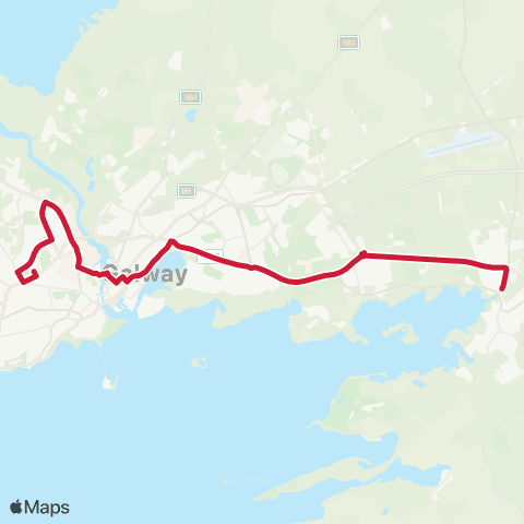 Bus Éireann Eyre Square - Newcastle map