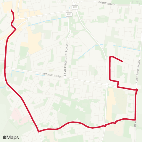 Bus Éireann Long Walk - Bay Estate map