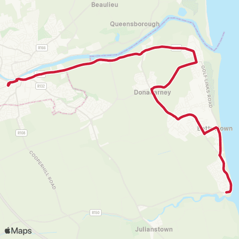 Bus Éireann Drogheda - Laytown map