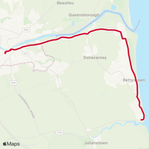 Bus Éireann Drogheda - Coast Road - Laytown map
