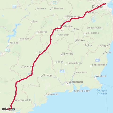 Bus Éireann Busaras - Fermoy - Cork map