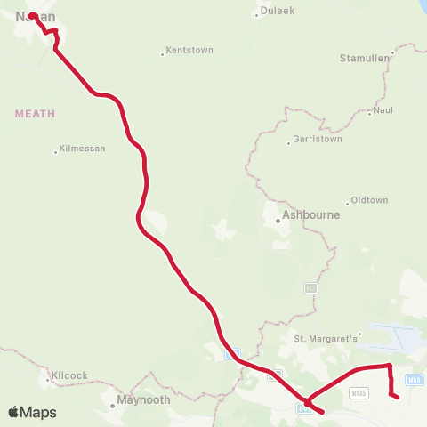 Bus Éireann DCU - Kennedy Road map