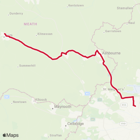 Bus Éireann DCU - Trim map