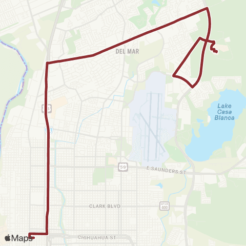 El Metro Casa Verde / Del Mar map