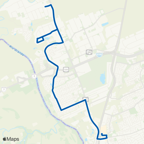 El Metro Killam Green Ranch Circulator map