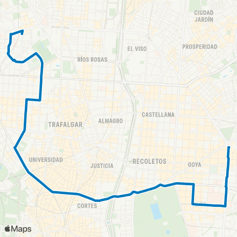 EMT Plaza de Manuel Becerra - Avenida Reina Victoria map