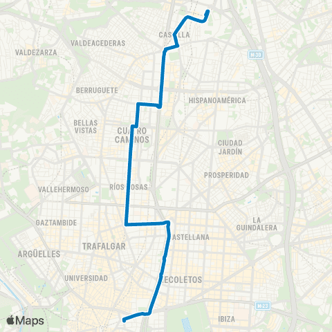 EMT Puerta del Sol / Sevilla - Estacion de Chamartin map