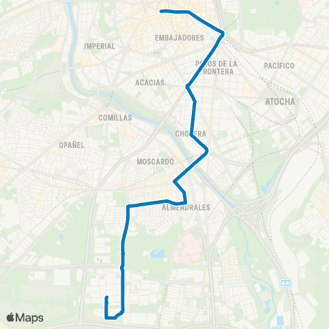 EMT Plaza Tirso de Molina - Orcasitas map