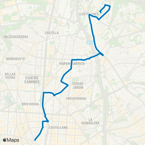 EMT Plaza de Alonso Martinez - Manoteras map