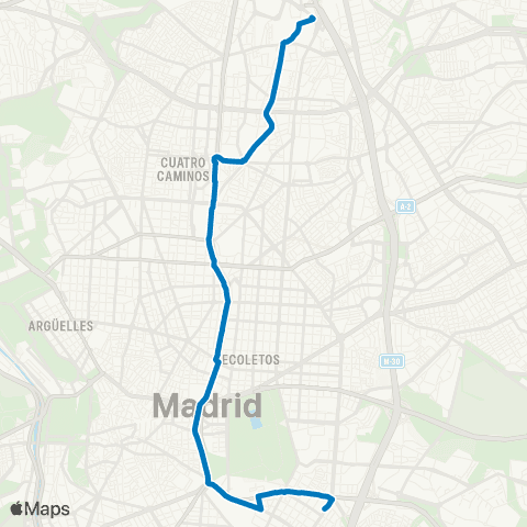 EMT Plaza de Conde de Casal - Avenida de Pio XII map