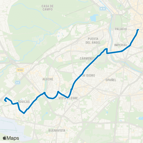 EMT Plaza Mayor - Colonia Parque de Europa map