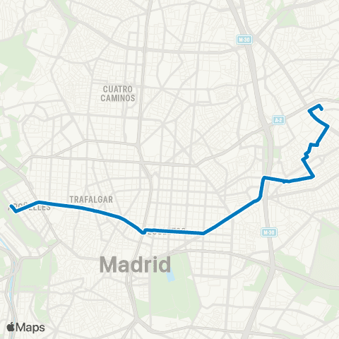 EMT Paseo del Pintor Rosales - Barrio el Salvador map