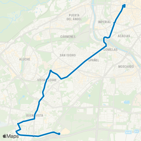 EMT Plaza Mayor - Carabanchel Alto map
