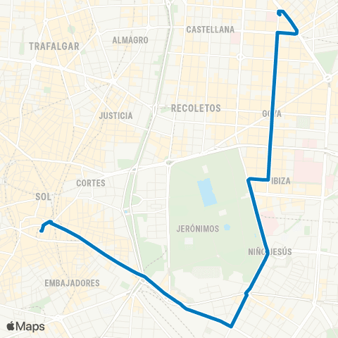 EMT Plaza de Tirso de Molina - Diego de Leon map