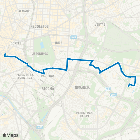 EMT Plaza de Tirso de Molina - Pavones map