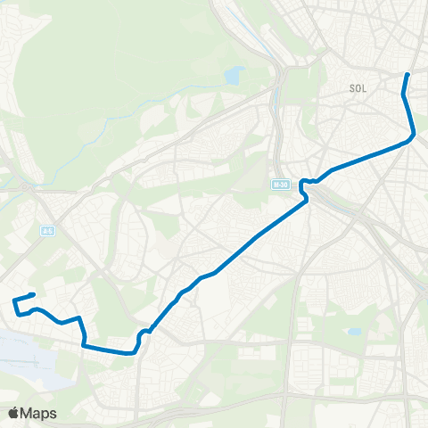 EMT Plaza de Cibeles - las Aguilas map