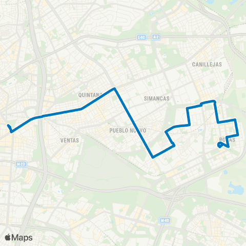 EMT Plaza de Manuel Becerra - las Rosas map
