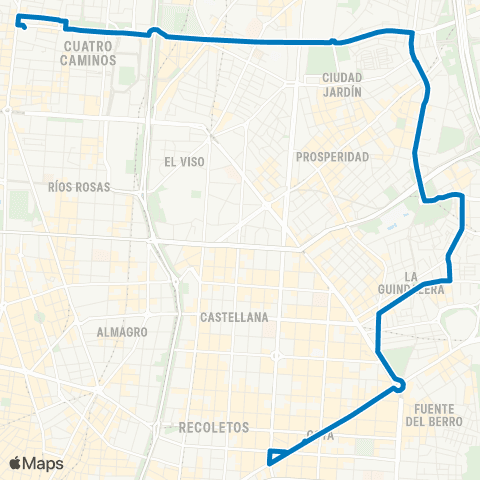 EMT Avenida de Felipe II - Estrecho map