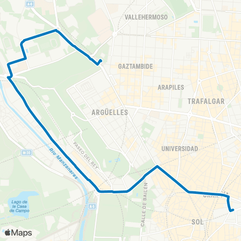 EMT Puerta del Sol / Sevilla - Moncloa map