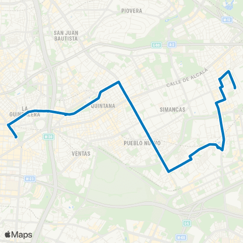 EMT Plaza de Manuel Becerra - Barrio de Canillejas map