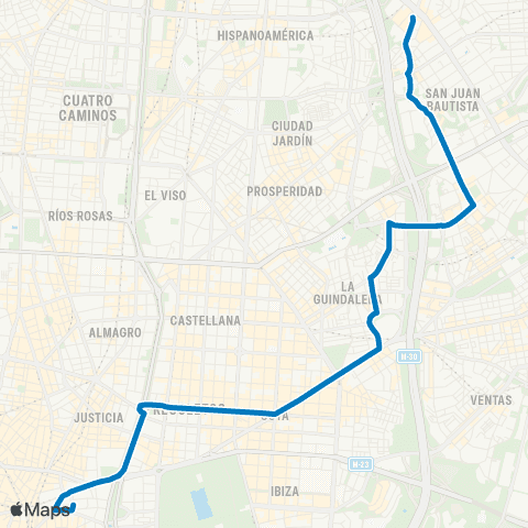 EMT Puerta del Sol / Sevilla - Arturo Soria map