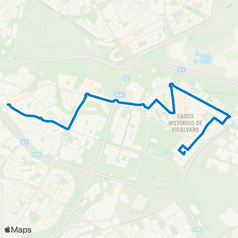 EMT Moratalaz - Valderrivas map