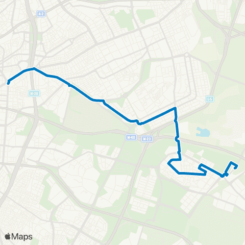 EMT Plaza de Manuel Becerra - Vicalvaro map