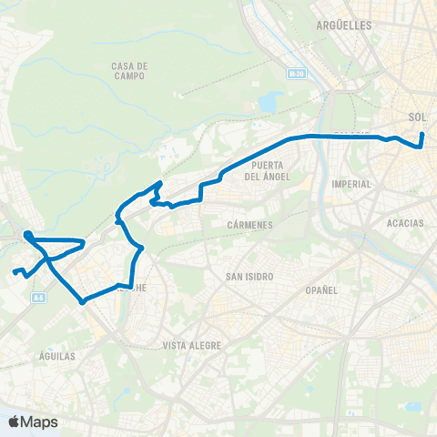 EMT Plaza de Jacinto Benavente - Colonia Gran Capitan map