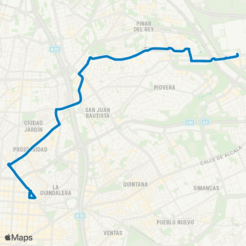 EMT Diego de Leon - Feria de Madrid map