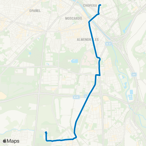 EMT Plaza Beata Maria Ana de Jesus - Villaverde Alto map