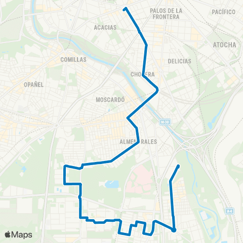 EMT Glorieta de Embajadores - Barrio de San Fermin map