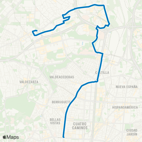 EMT Glorieta de Cuatro Caminos - Lacoma map