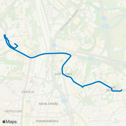 EMT Mar de Cristal - Hospital Ramon y Cajal map