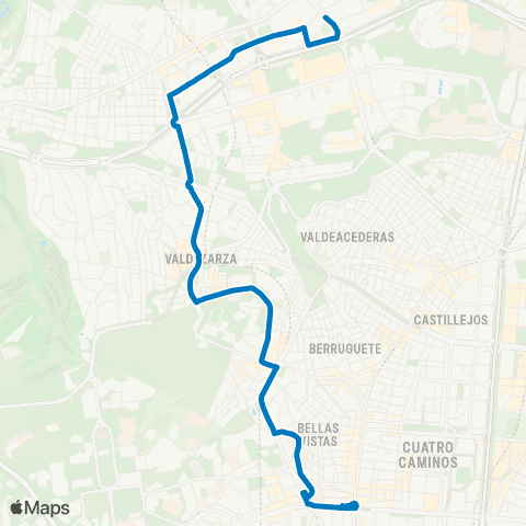 EMT Glorieta de Cuatro Caminos - Ciudad de los Periodistas map