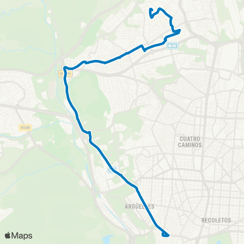 EMT Plaza del Callao - Mirasierra map