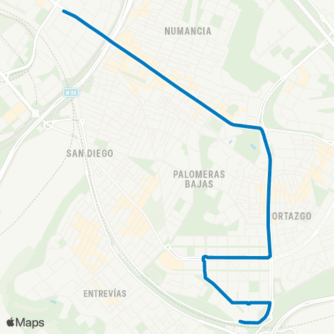 EMT Pacifico - Madrid Sur map