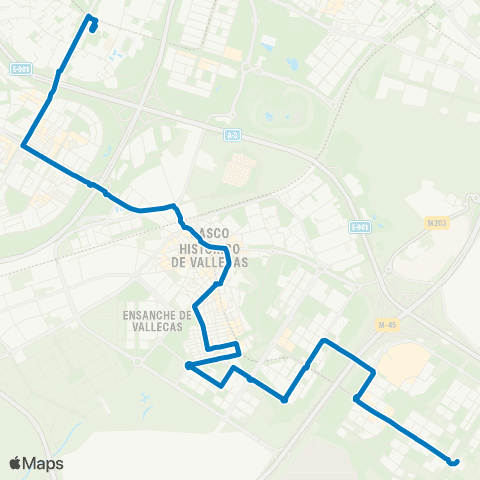 EMT Pavones - Ensanche de Vallecas map