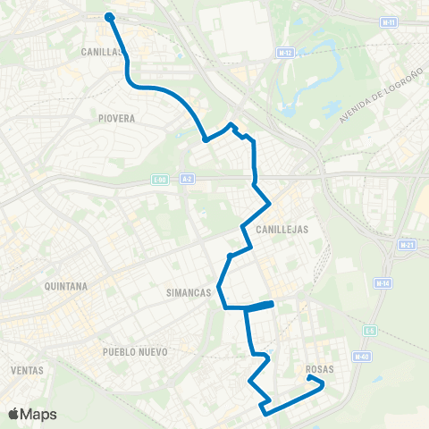 EMT Las Rosas - Mar de Cristal map