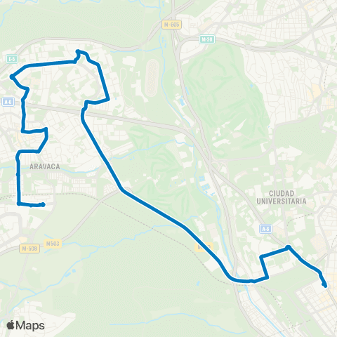 EMT Moncloa - Aravaca Sur map