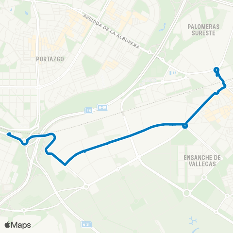 EMT Estacion el Pozo - Sierra de Guadalupe map