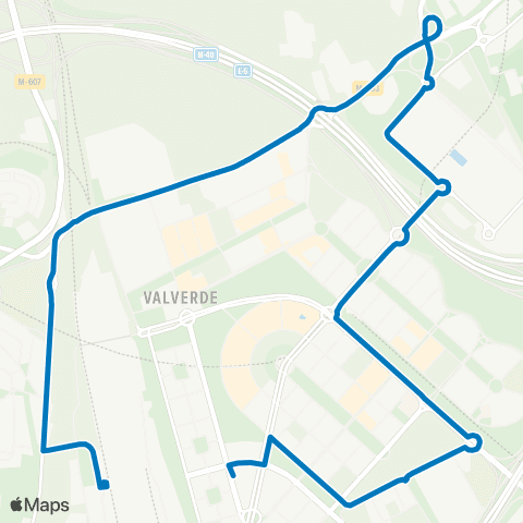 EMT Estacion de Cercanias de Fuencarral - las Tablas map