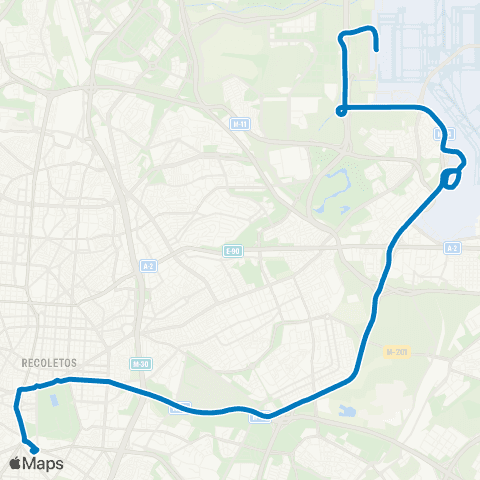 EMT Estacion de Atocha - Aeropuerto map